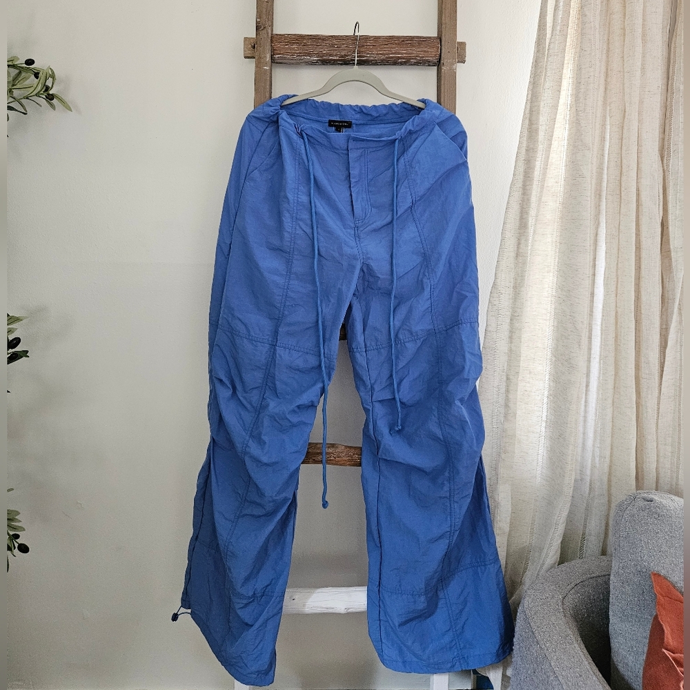 Womens Blue Parachute Pants